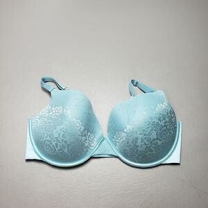 Secret treasures light blue lace bra with underwire women's size 40D